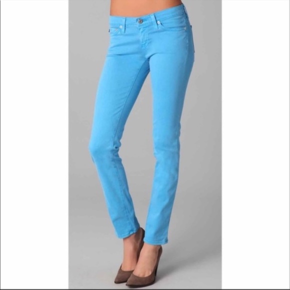 ⭐️ AG Adriano Goldschmied The Stilt Cigarette Leg Blue Pants 27R - Picture 4 of 16